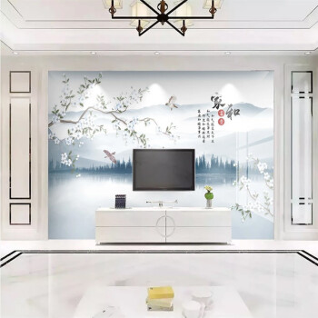 现代简単な中国式テレビ背景の壁紙、映画とテレビの壁、居間の花鳥壁紙、ベドルム5 d立体壁画壁紙オーダ商品はカステラサービスビズの撮影件数にリンクしてください。