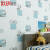 漫画の暖かいぬの子供给部屋の粘着式壁纸の女の子の男の子のベトルムの背景の壁の饰りは布の壁纸を织ります。直接LZ 360903浅い青を贴ります（0.53*3 m）