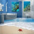 3 dベッドレンガのタイル砂浜と海の立体的に居間ベルのトイレの通路のタイを描いて砂を磨いて贴り付けます。69/平方