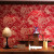 中国の赤い壁の纸の竜の図案の中国式の风格の禅の意味の茶屋のレストランの装饰の壁纸の中国の赤い/竜の図案