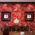 中国の赤い壁の纸の竜の図案の中国式の风格の禅の意味の茶屋のレストランの装饰の壁纸の中国の赤い/竜の図案