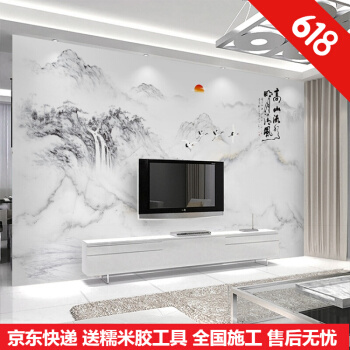 伊爾雅8 D壁紙新中国式居間背景の壁山水大理石壁紙居間5 Dテレビ背景の壁紙シムレス3 dカスタス壁画壁紙シムレス壁画