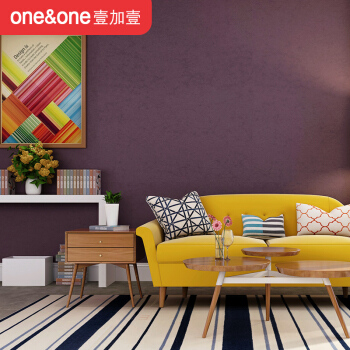 壱加壹（one&one）壁紙の間にベッドがない、壁紙を織らないか暖かいベドモアのシルク模様の灰色無地の壁紙の背景の壁紫WJ 0724