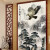 爱叡縦版粘着式の壁紙によける中国風の山水画ガラススの貼り付け付け廊下の玄関の背景の壁紙
